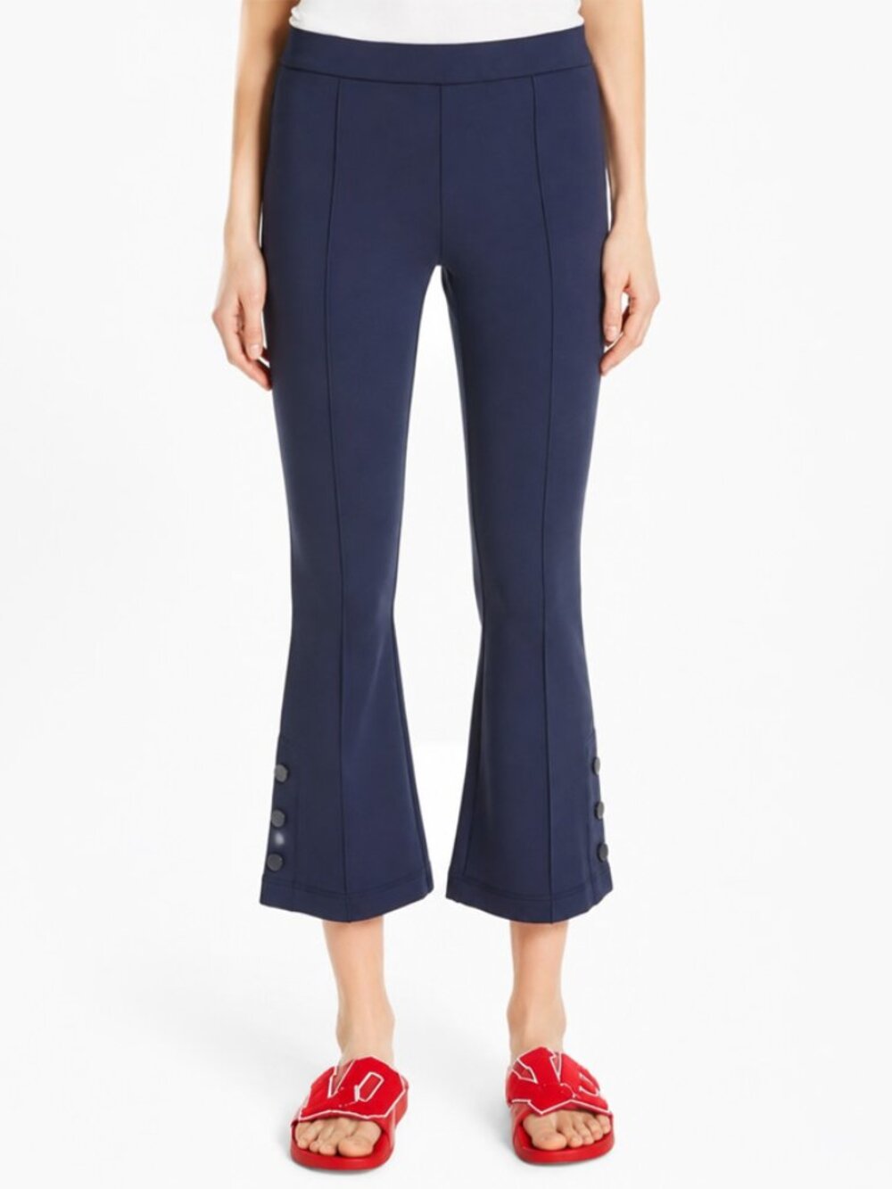 Tory Sport Navy Ponte Bell Flare Pants Size L